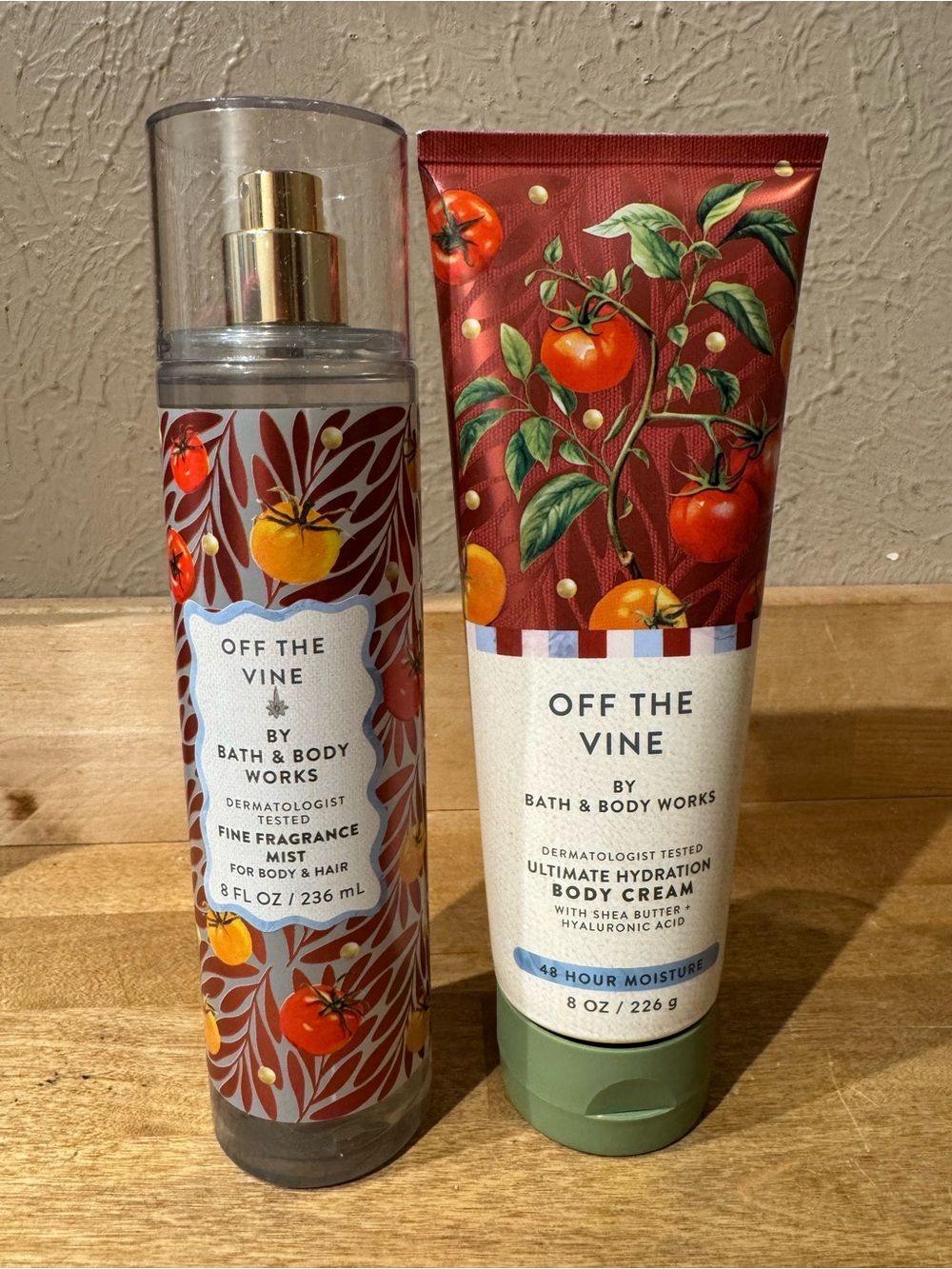 NWT Off The Vine Body Cream & Fragrance Mist Bundle